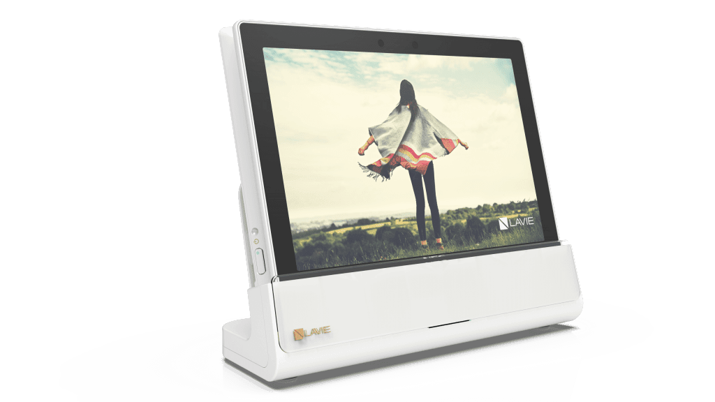 Place the LAVIE MINI into its optional Dock with your HDMI cable connected to your TV for life-sized gaming experience