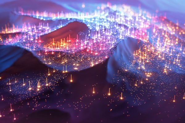 Brand image - Simulated landscape with thousands of data points