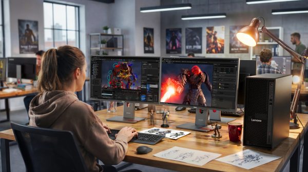 ThinkStation P4 in use