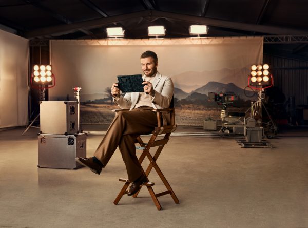 David Beckham with a Lenovo Legion device