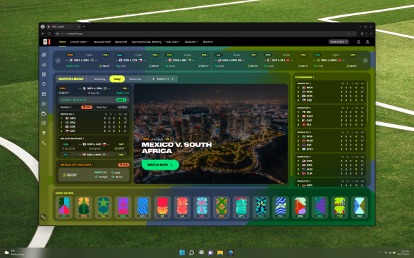 Lenovo + FIFA Intelligent Command Center interface