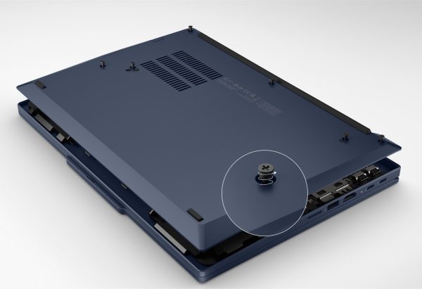 ThinkPad T14 with close-up of screws