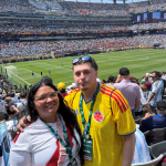 Christine and her boyfriend at the World Cup Final
