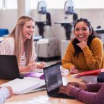 Lenovo brand image - students using devices